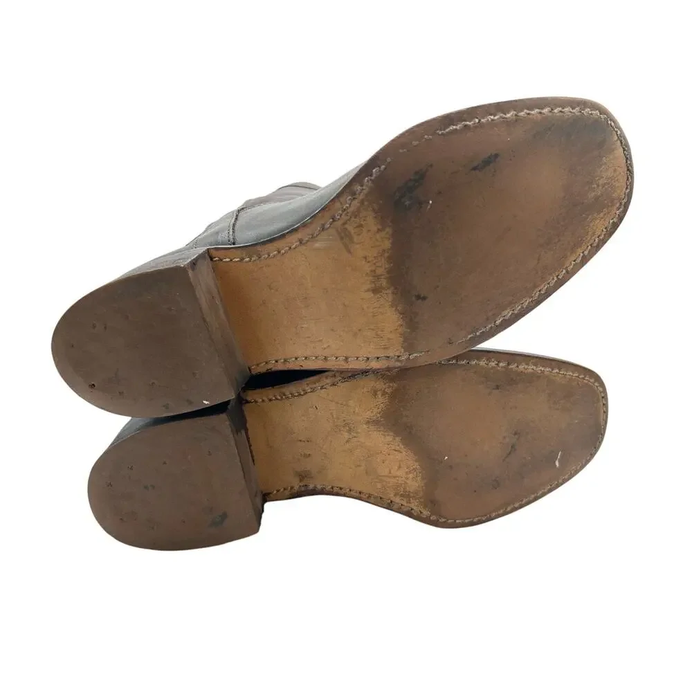 VTG CAMPUS BOOT Rio Grande Square Toe Western Brown  Leather Men's Size 8 D